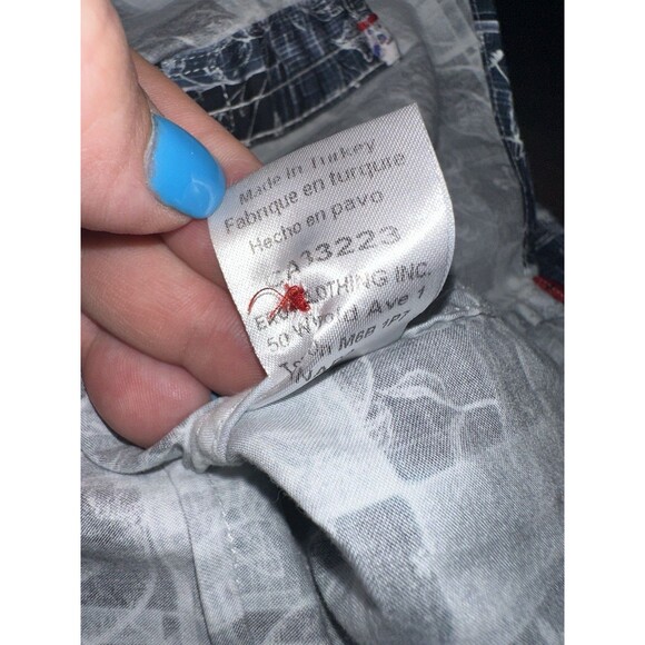 7 Downie St Couture Long Sleeve Flip Cuff Dress Shirt Men's Size 5 Blue Abstract - Picture 13 of 13